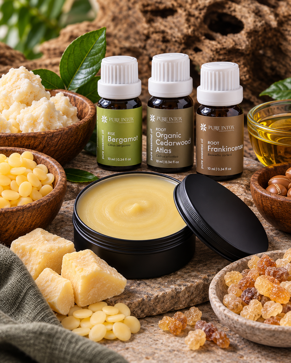 DIY Botanical Beard Balm with Cocoa Butter | Pure Intox
