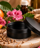 2 oz Black Aluminum Tin