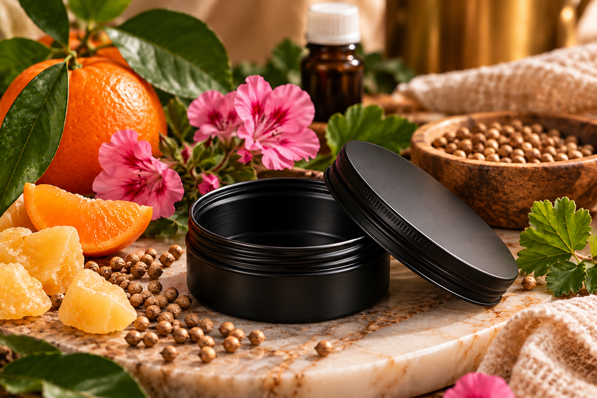 2 oz Black Aluminum Tin