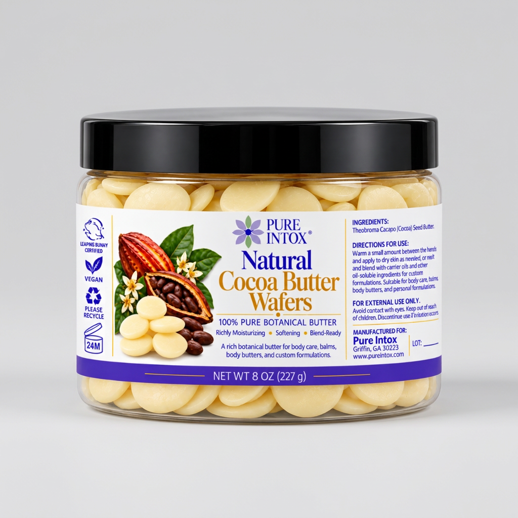 Cocoa Butter Wafers, Natural & Unrefined