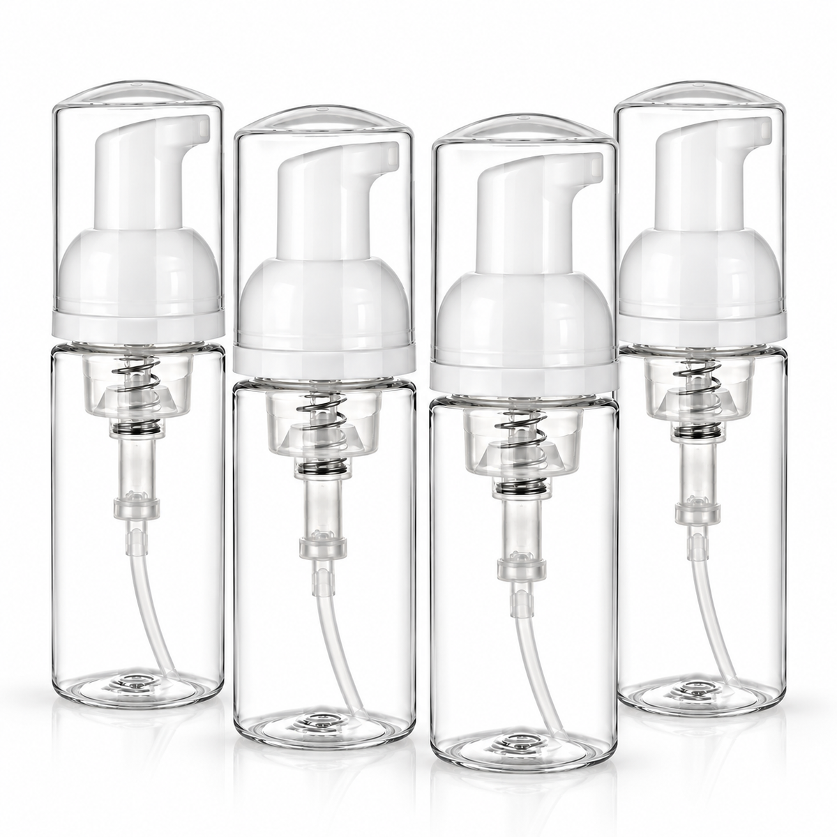 Clear PET Bottle with White Foamer Pump — 50 mL