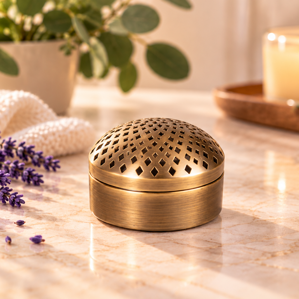 Antiqued Brass Aroma Passive Diffuser