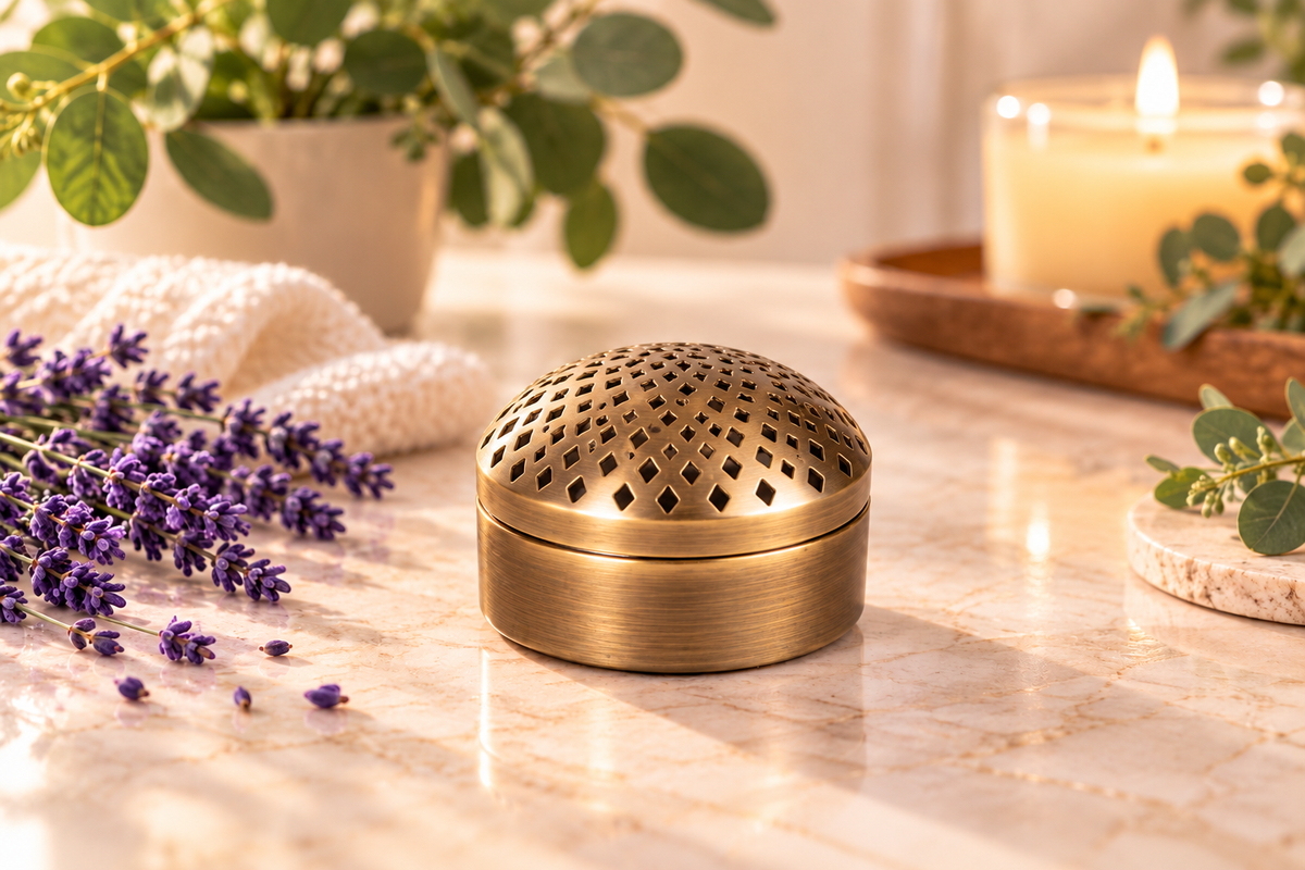 Antiqued Brass Aroma Passive Diffuser