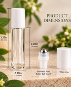 10 mL Clear Glass Roll-On Bottle