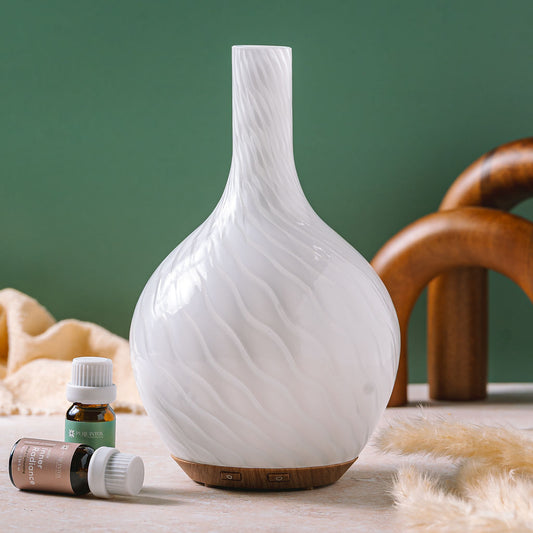 Maui Glass Diffuser | "Waves & Gold Etching"