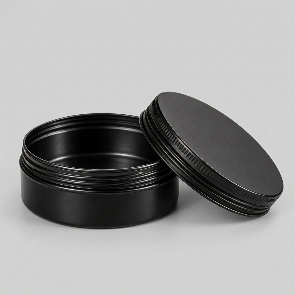 2 oz Black Aluminum Tin