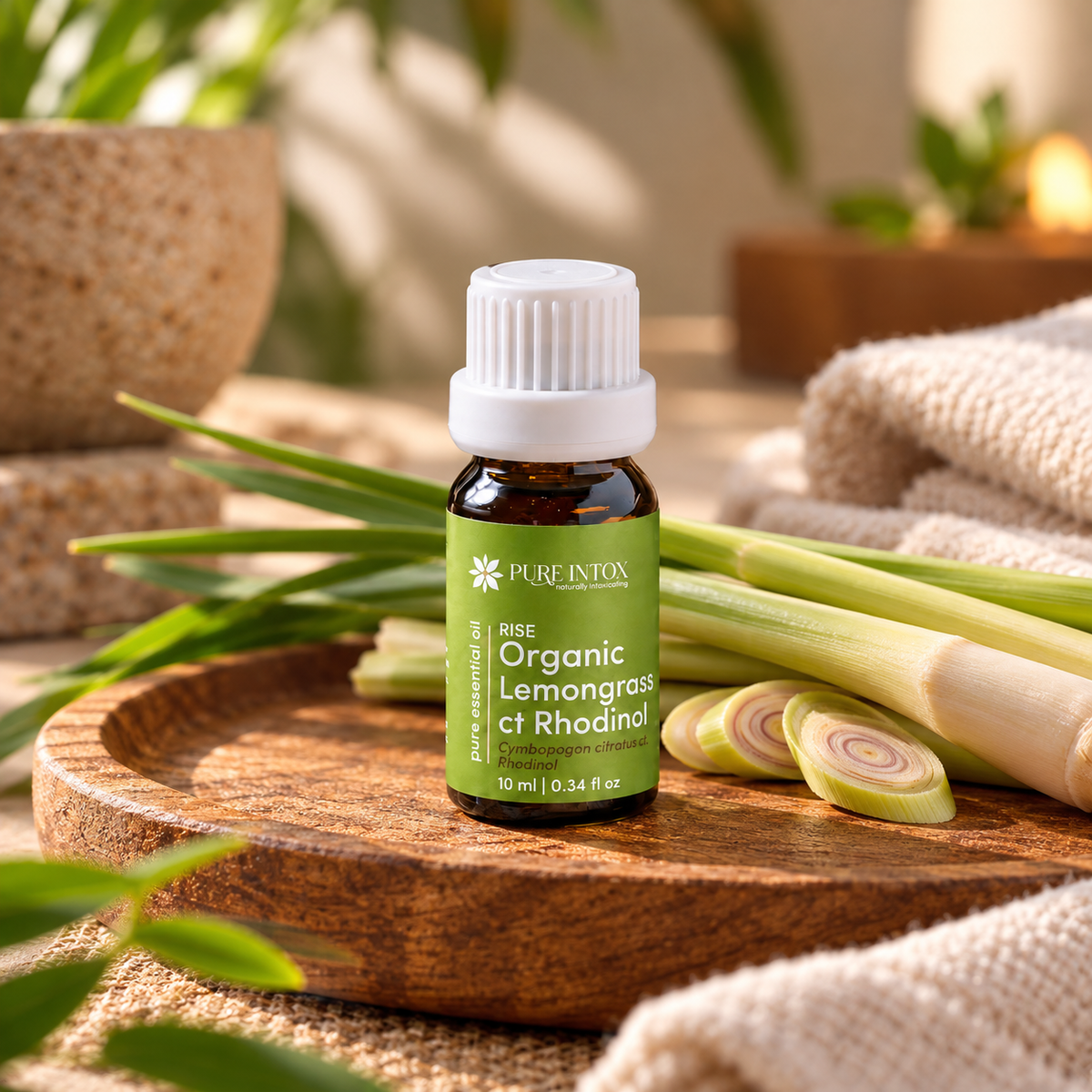 Lemongrass ct Rhodinol, Organic Essential Oil