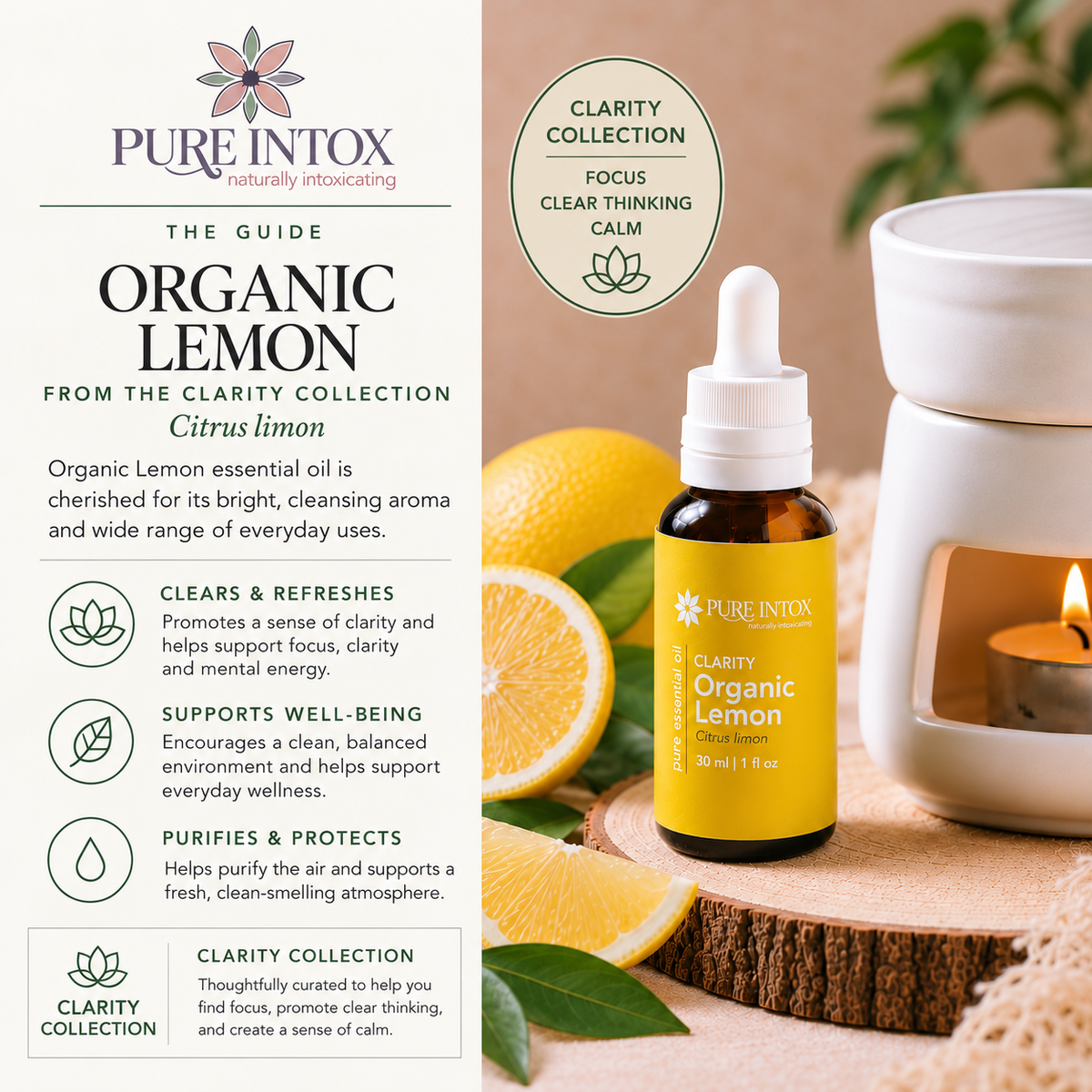 Lemon, Organic Essential Oil