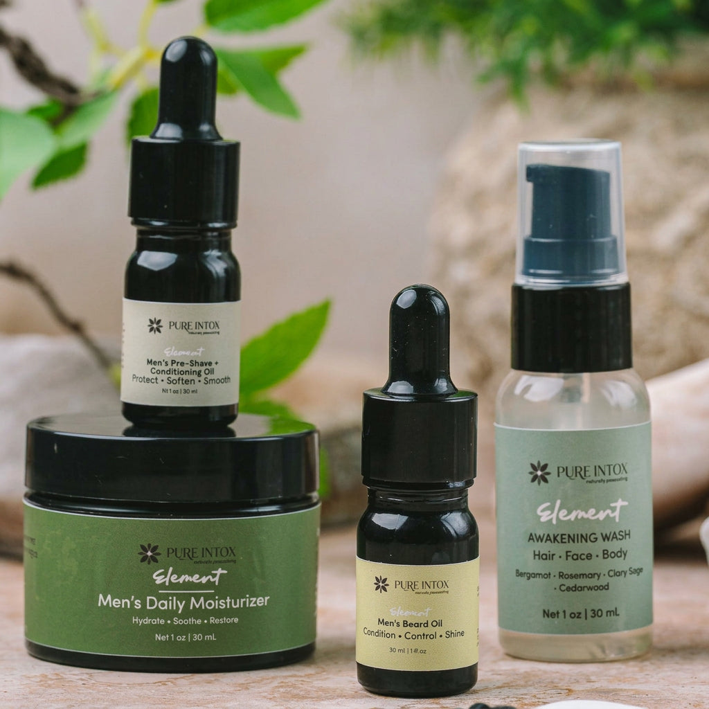 Pure Intox ELEMENT Men's Discovery Collection botanical grooming set