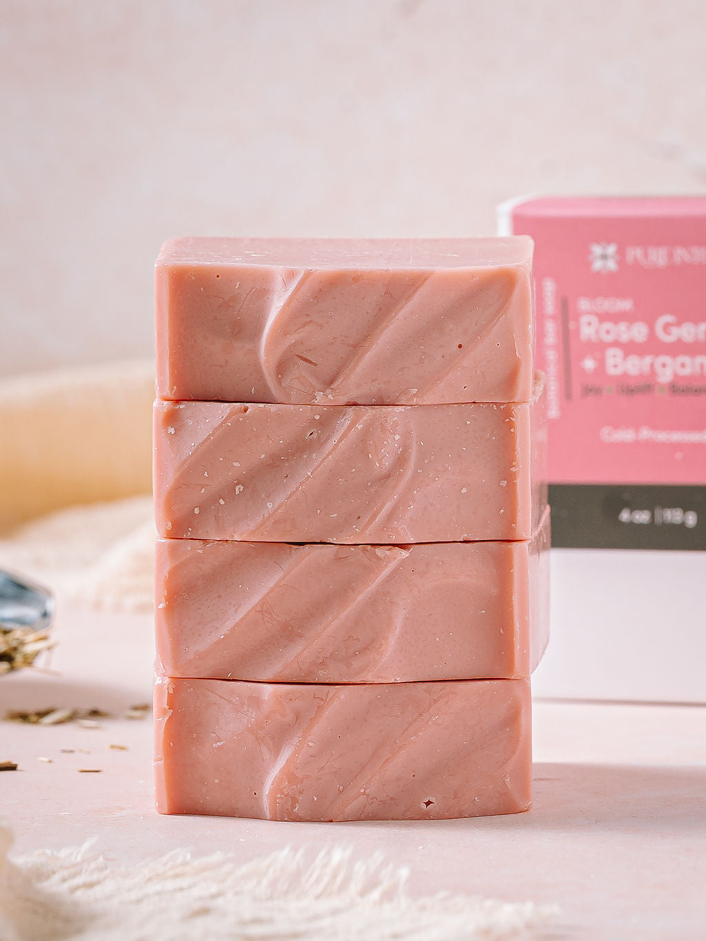 Rose Geranium + Bergamot Botanical Bar Soap
