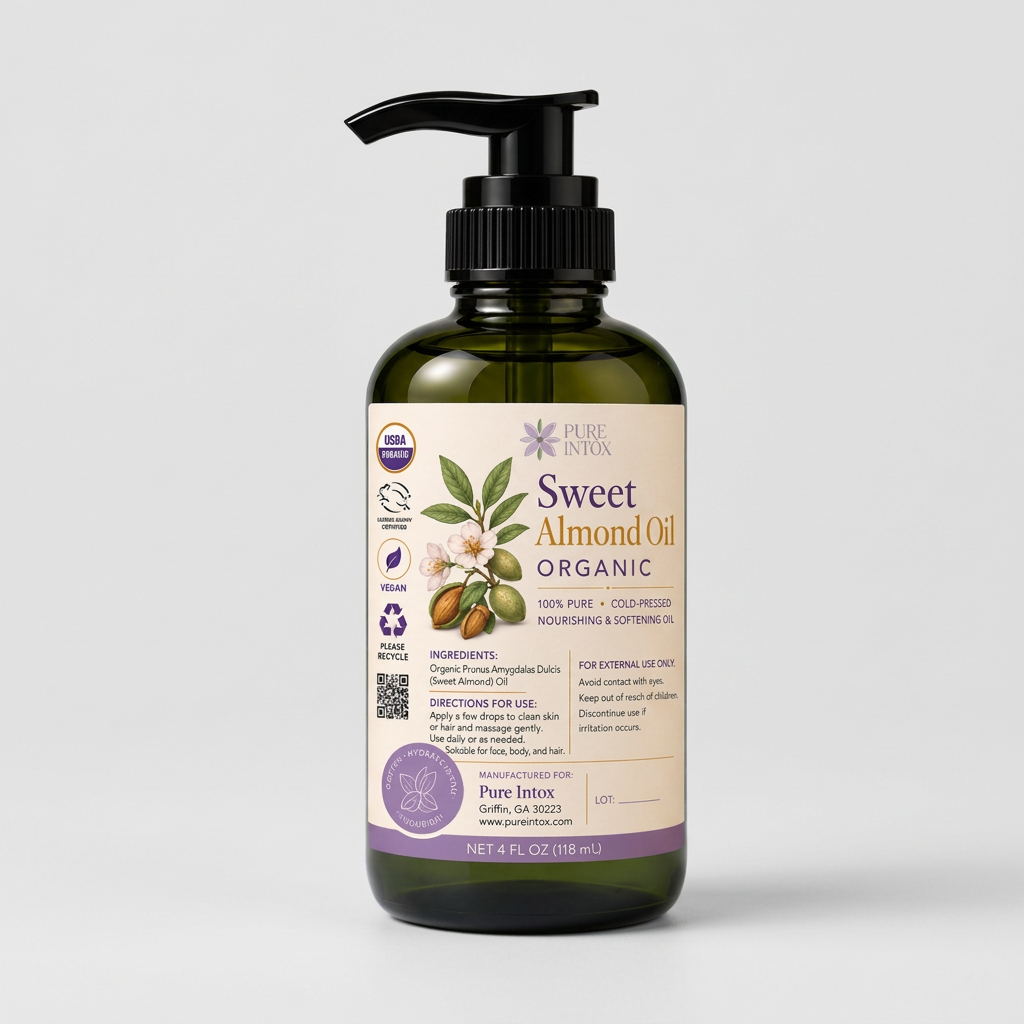 Sweet Almond Oil, Refined Organic