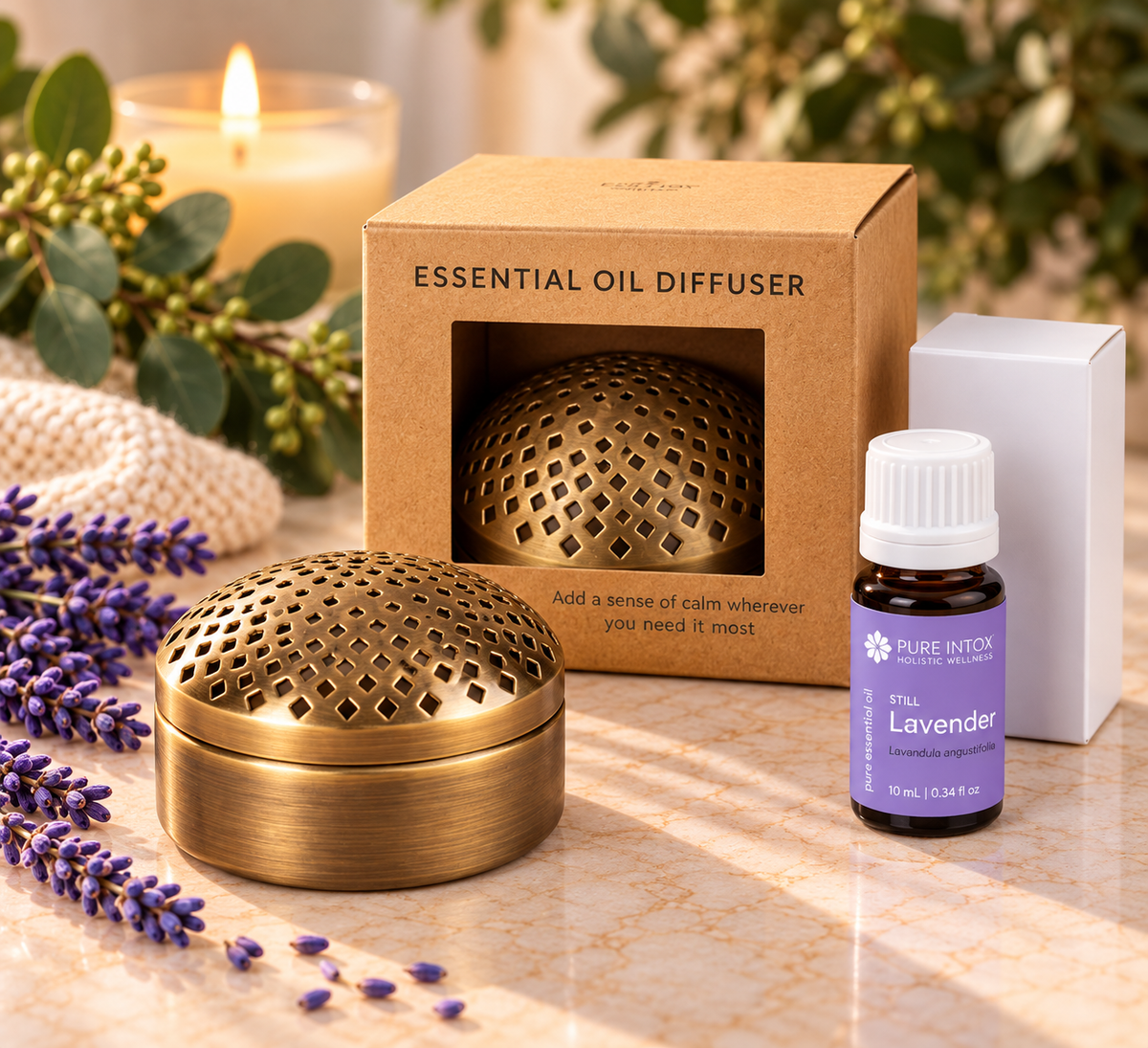 Antiqued Brass Aroma Passive Diffuser