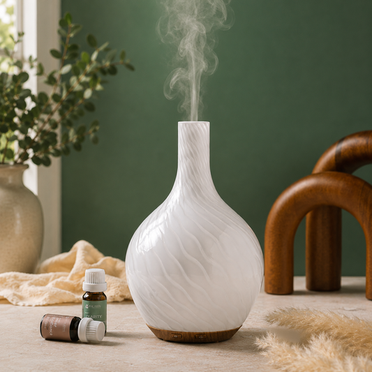 Maui Glass Diffuser | "Waves & Gold Etching"